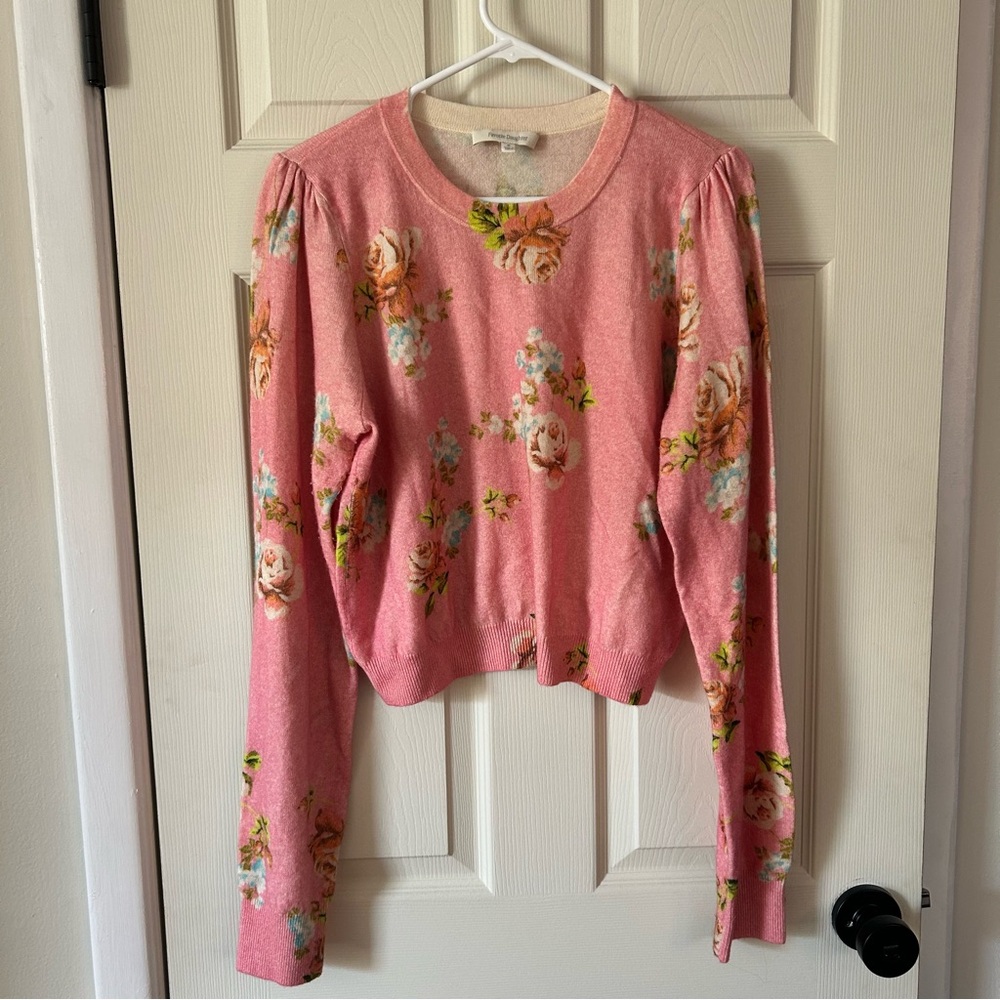 Favorite Daughter Pink Floral Knit Top